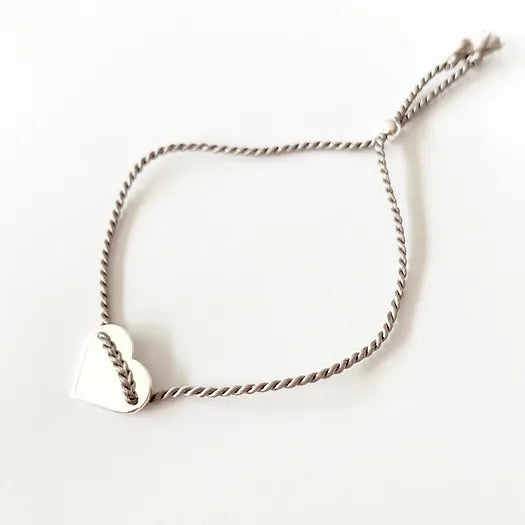 Heart silk string bracelet