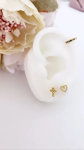 Ruby Cross studs