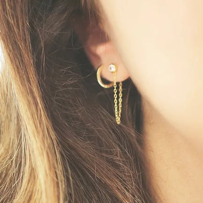 Long chain earrings