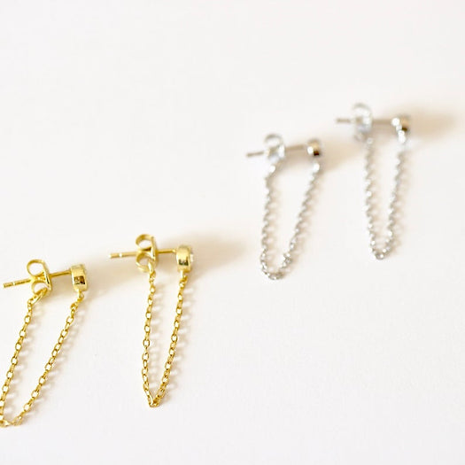 Long chain earrings