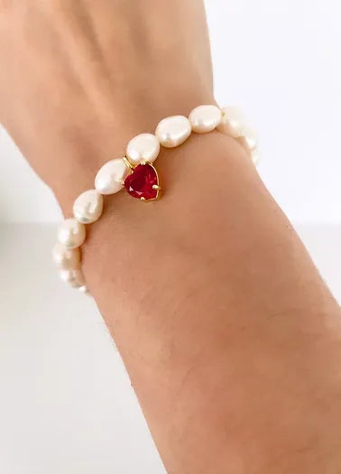 Bracelet perles Red Heart