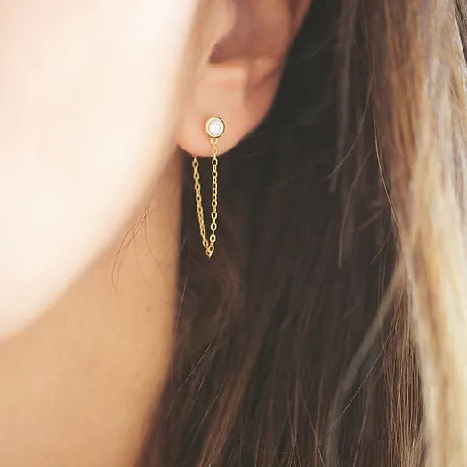 Long chain earrings