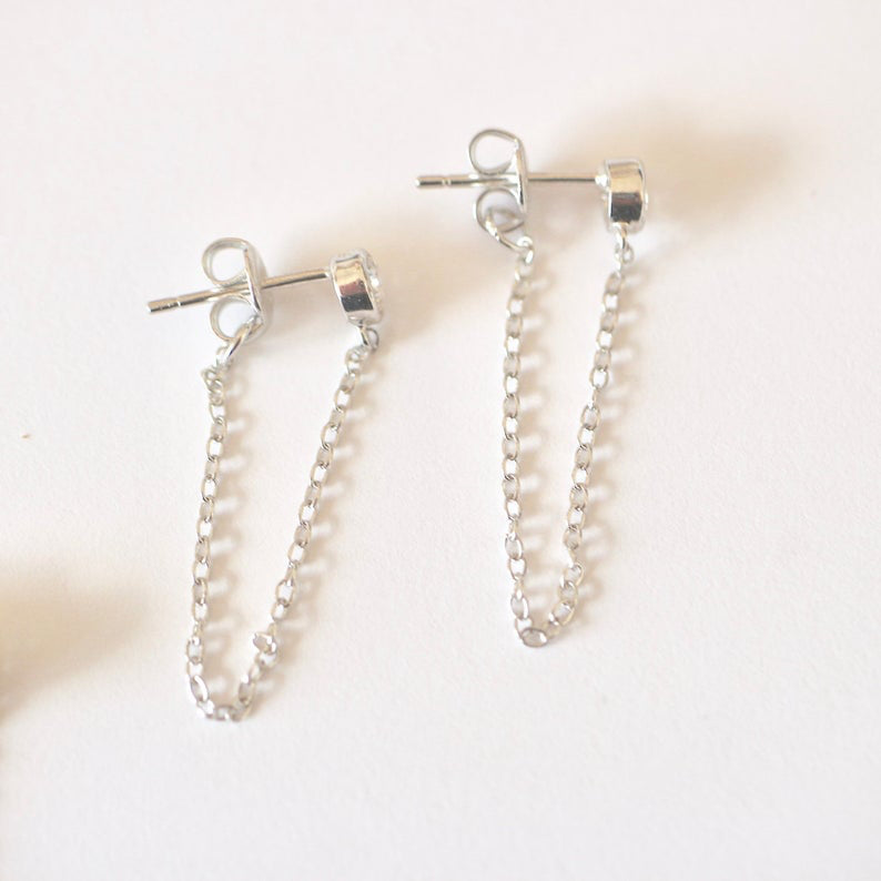 Long chain earrings