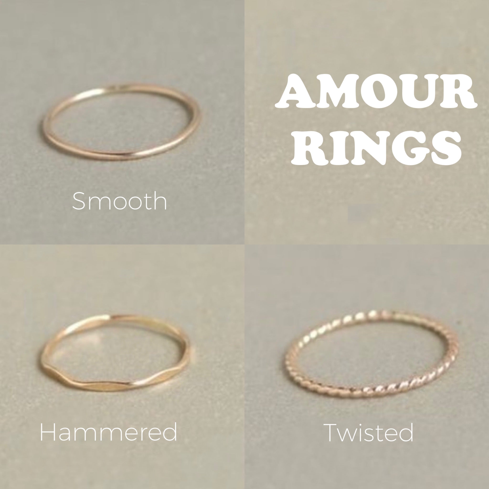 Amour ring Hammered